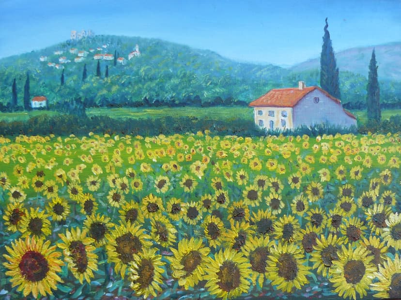 Art exhibit titled "Natural Beauty" with 7 artworks