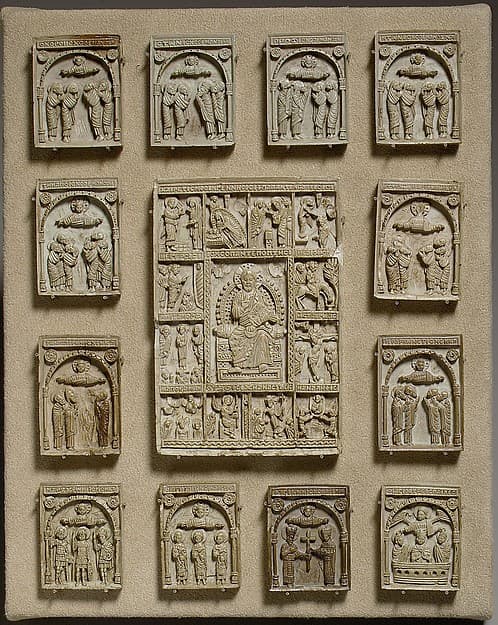 "Icon with Christ Pantepotes and the Chorus of Saints" by an unknown artist
